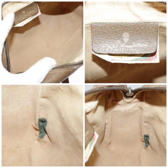 GUCCI GG Supreme Web Sherry Line Shoulder Bag PVC Beige - Picture 15 of 16